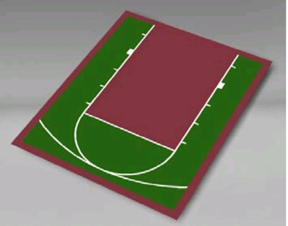 Small basketball court kit